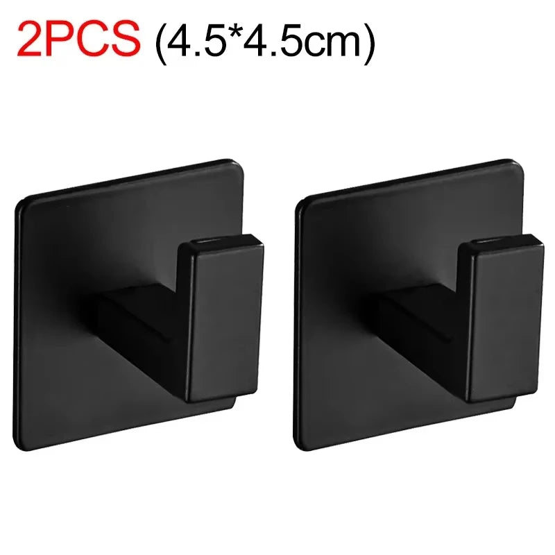 1/6Pcs Strong Self-Adhesive Wall Hooks Keys Bag Shower Robe Hanging Holder Clothes Coat Hanger Towel Rack Kitchen Bathroom Hook