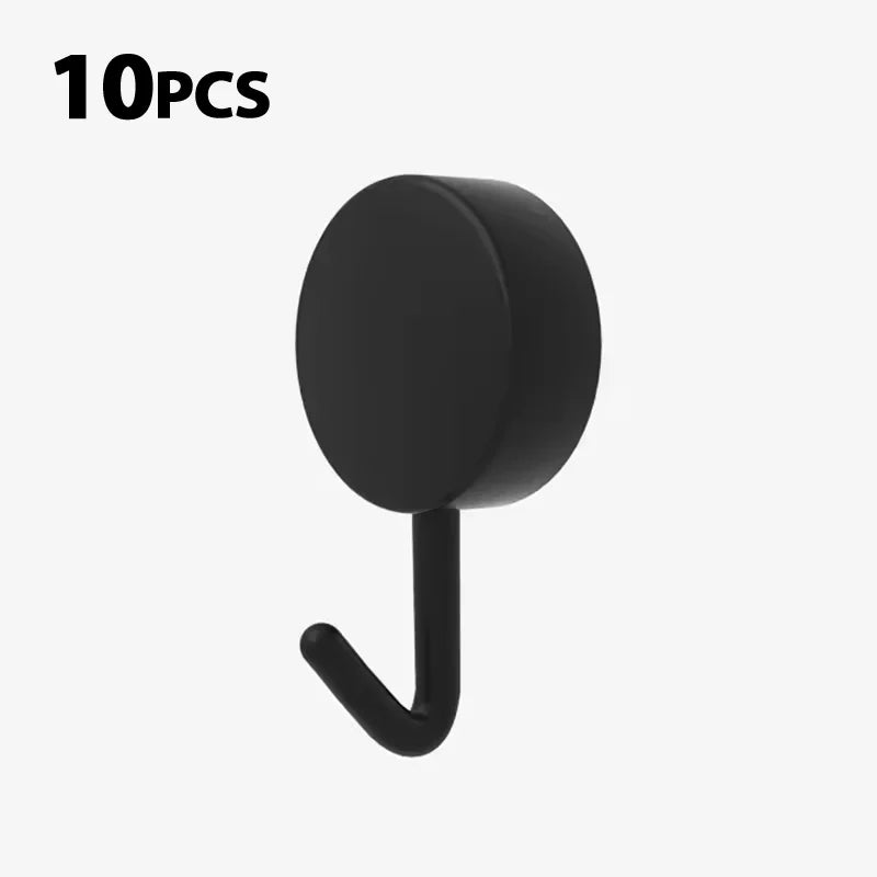 5/10PCS Self Adhesive Wall Hook Strong Without Drilling Clothes Toilet Bathroom Door Kitchen Towel Hanger Home Table Locker Hook