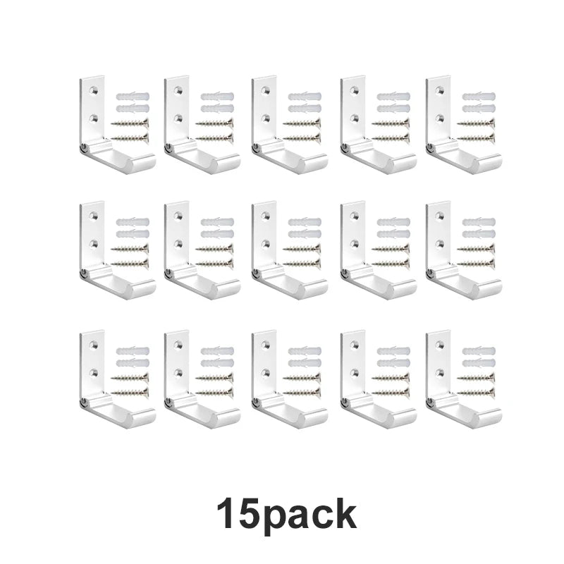4-20Pcs Folding Coat Hooks Heavy Duty Aluminum Wall Mount Clothes Rack No Rust Invisible Wardrobe Towel Hanger Hook with Screws