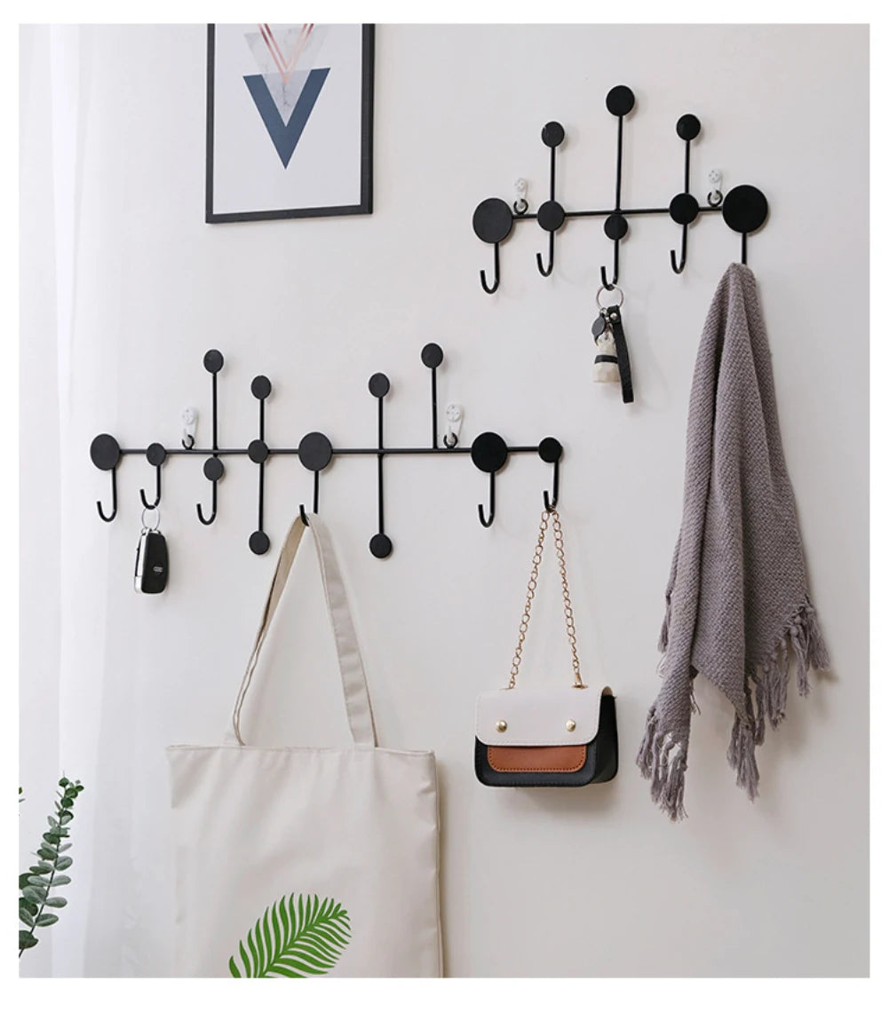 Luxury Fitting Room Coat Hooks Wall Mounted Clothes Rack Coat Rack Key Storage Holder Home Decoration Iron Wall Accessories