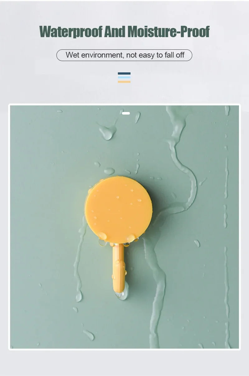 5/10PCS Self Adhesive Wall Hook Strong Without Drilling Clothes Toilet Bathroom Door Kitchen Towel Hanger Home Table Locker Hook