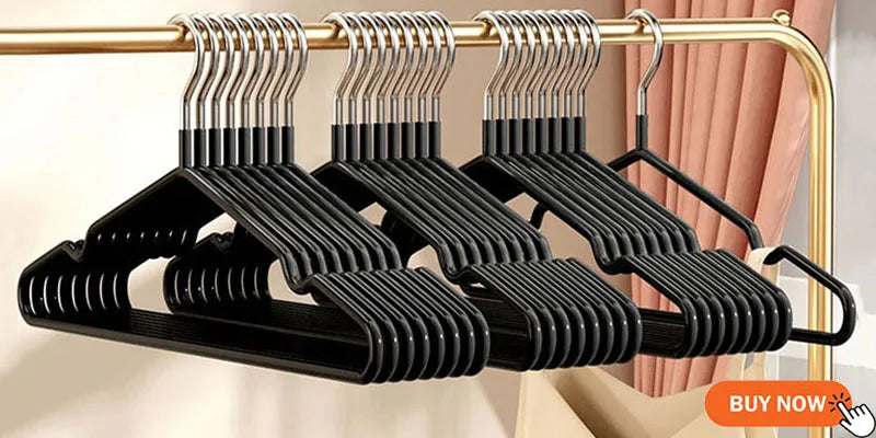 10pcs Non-Slip No Trace Hanger Coated Metal Clothes Hangers Thicken Suit Coat Shirt Jacket Hanging Hanger with Round Notches