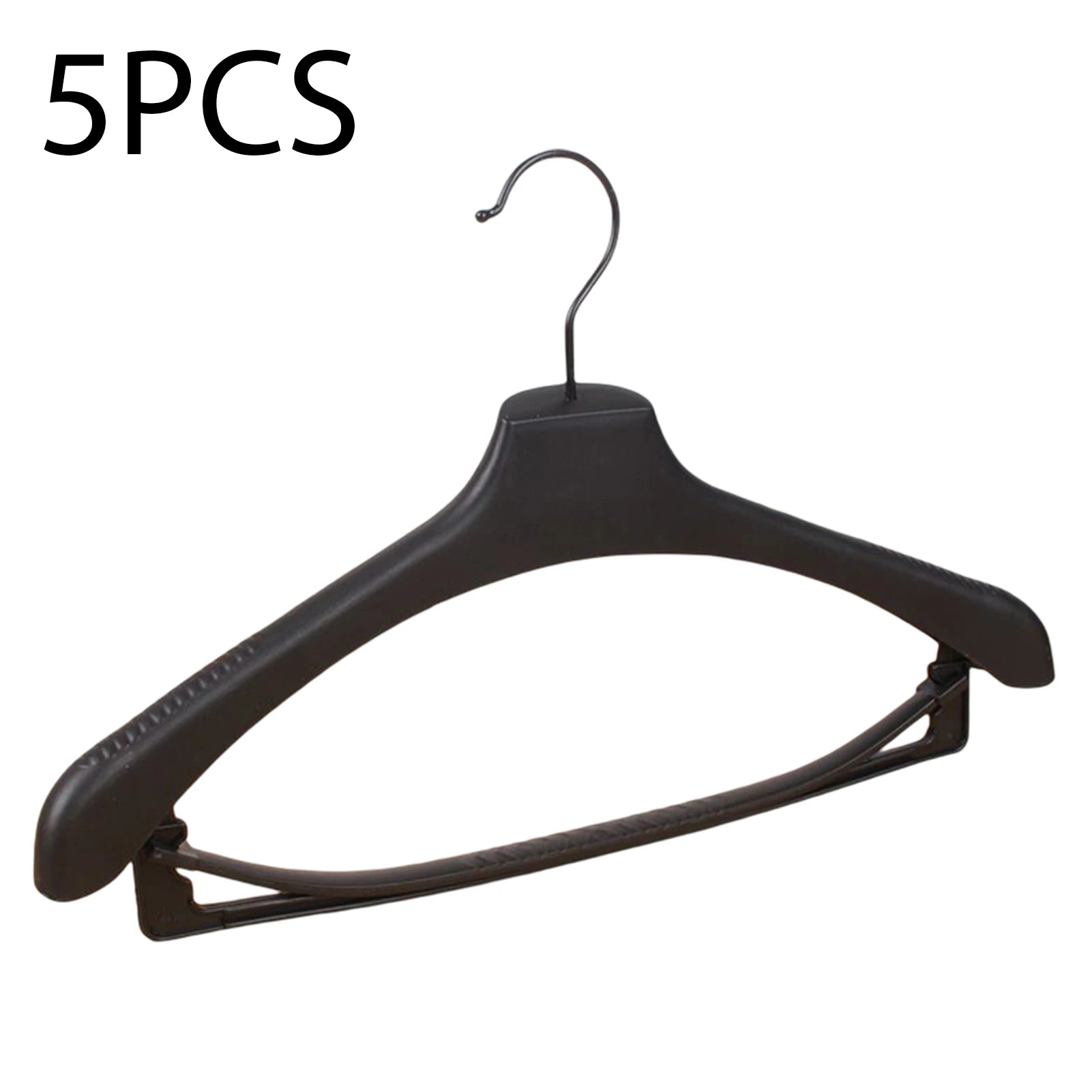 5pcs Wide Shoulder Plastic Clothing Hanger Suit Clothes Hanger Seamless Coat Drying Racks Wardrobe Room Storage Organizer