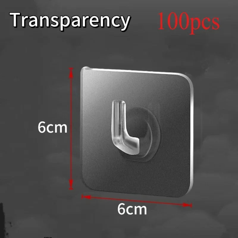 Wall Hooks Plastic Transparent Strong Self Adhesive Cow Horn Design Hanging Christmas Halloween Thanksgiving Accessories Hooks