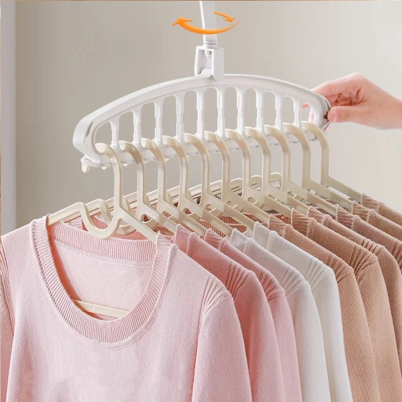 9 Hole Foldable Hanger Wardrobe Space Saving Storage Hanger For Clothes Drying Hangers Storage Organizers Rack Coat Pants Hanger