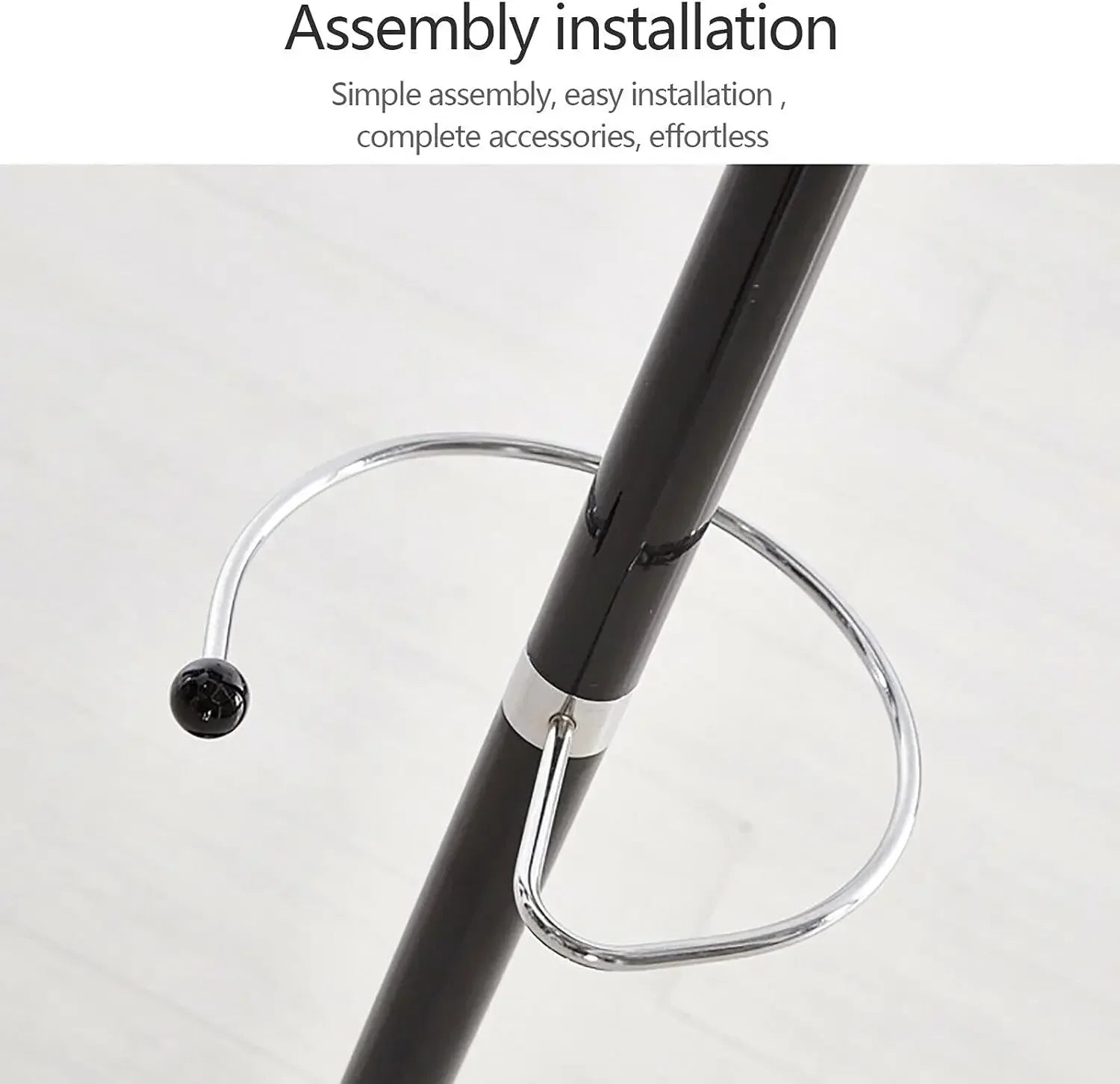 66.9in Black Tree Coat Hat Rack w/ 17 Hooks, Floor Standing Umbrella Storage Stand for Bedroom Entryway, Space Saving Organizer