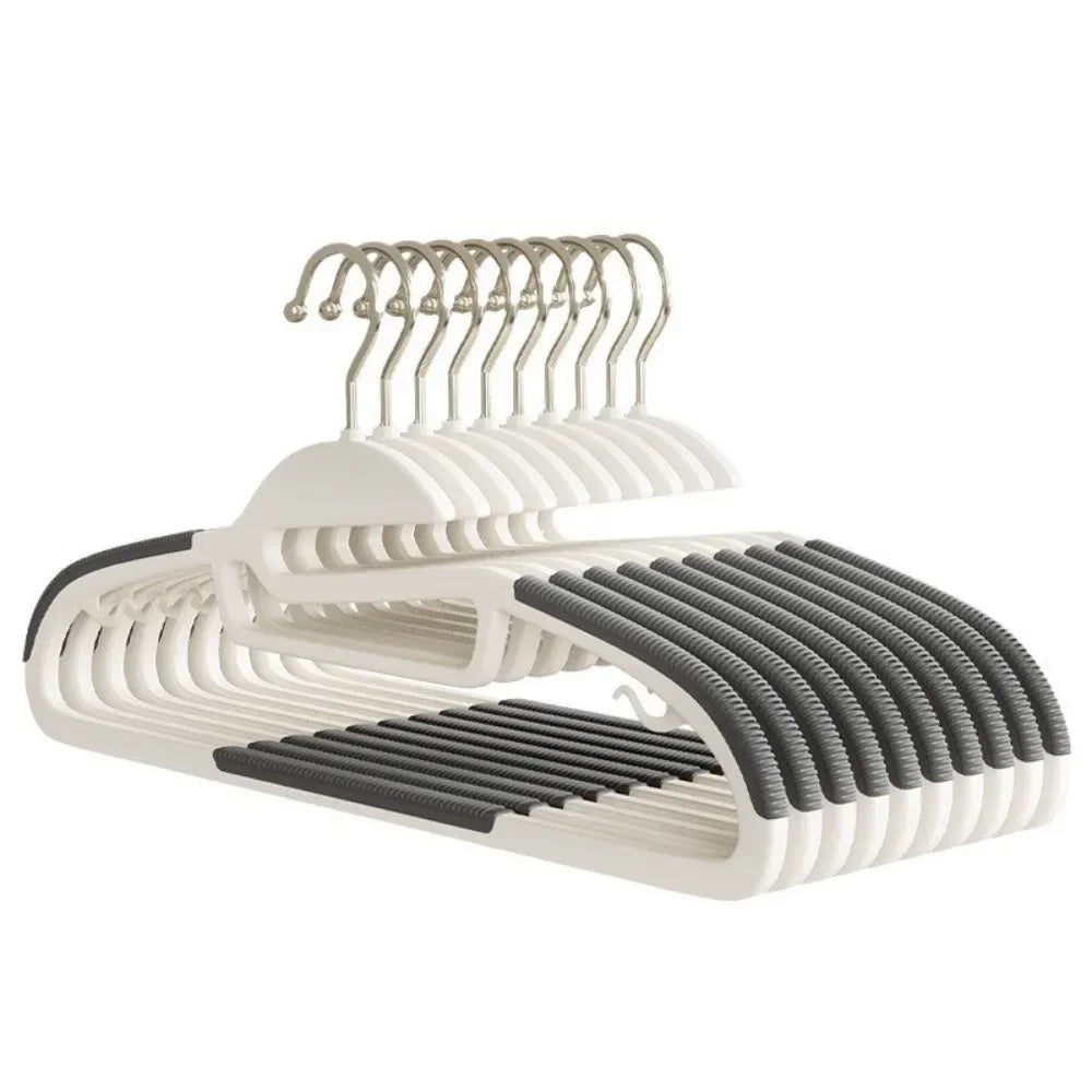 Durable 10PCS Non-Slip Clothes Hangers No Trace Home Organizer Space Saving Creative Dormitory Storage Rack