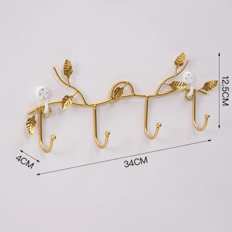 Luxury Fitting Room Coat Hooks Wall Mounted Clothes Rack Coat Rack Key Storage Holder Home Decoration Iron Wall Accessories
