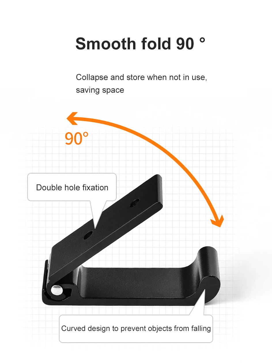 4-20Pcs Folding Coat Hooks Heavy Duty Aluminum Wall Mount Clothes Rack No Rust Invisible Wardrobe Towel Hanger Hook with Screws