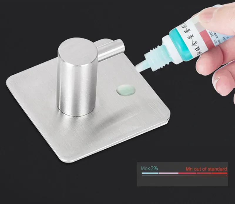 Bathroom Towel Hooks Self-adhesive Stainless Steel Hook Rack Wall Hanger For Hanging Outdoor Shower Bathroom Accessories