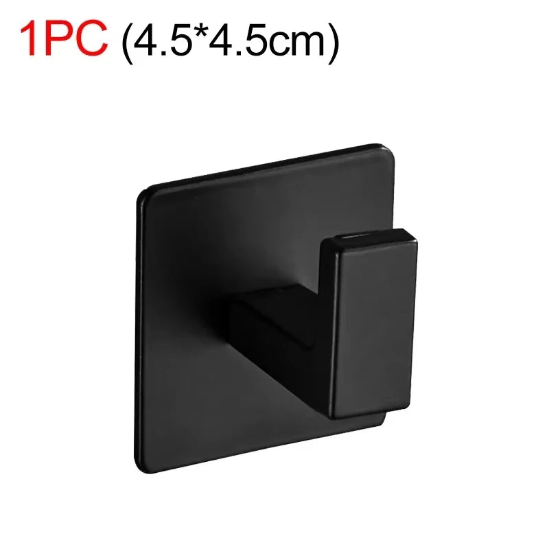 1/6Pcs Strong Self-Adhesive Wall Hooks Keys Bag Shower Robe Hanging Holder Clothes Coat Hanger Towel Rack Kitchen Bathroom Hook