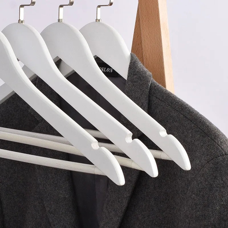 40/44CM Anti-slip Wooden Coat Hanger Suit Clothes Organizer,10PC Adult Clothes Hanger Wardrobe space-saving ﻿