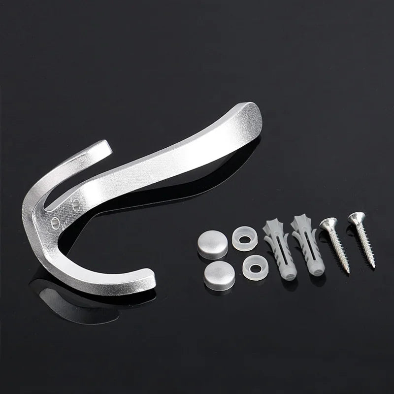 Self-adhesive Bathroom Hook Towels Rack Wall Stickers Steel Hooks For Wall Glue Adhesive Hanger Robe Shower Accessories