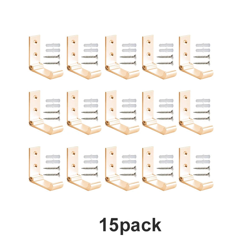 4-20Pcs Folding Coat Hooks Heavy Duty Aluminum Wall Mount Clothes Rack No Rust Invisible Wardrobe Towel Hanger Hook with Screws