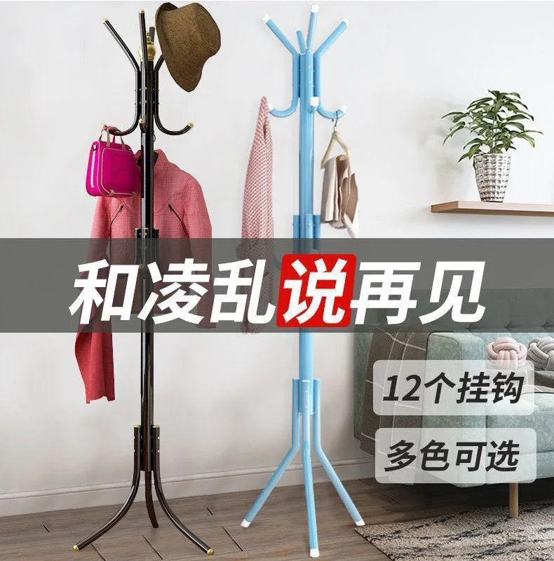 2022Standing Coat Rack Wall Entrance Shoe Rack Metal Stand for Furniture on Wheels Hanger Floor Clothes Wardrobes Clothing Shelf