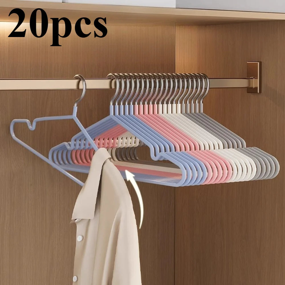 20pcs Metal Clothes Hangers, Anti-Slip Heavy Duty Space Saving Hangers for Closet Organization, Garage, Boutique & Home Use