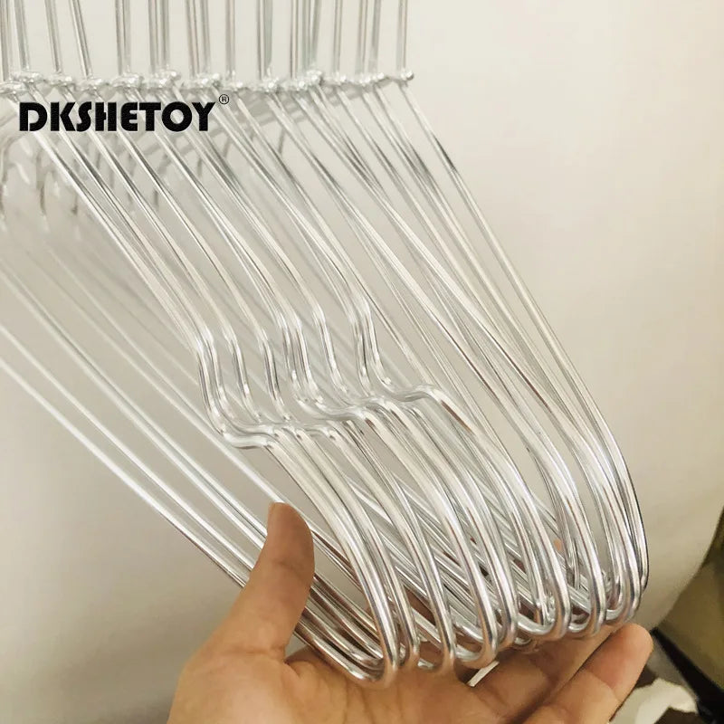 Delicate Metal Clothes Hangers Silver Gold Lightweight Sturdy Clothing Coat Hanger for Hanging Shirts T-Shirts Blouses