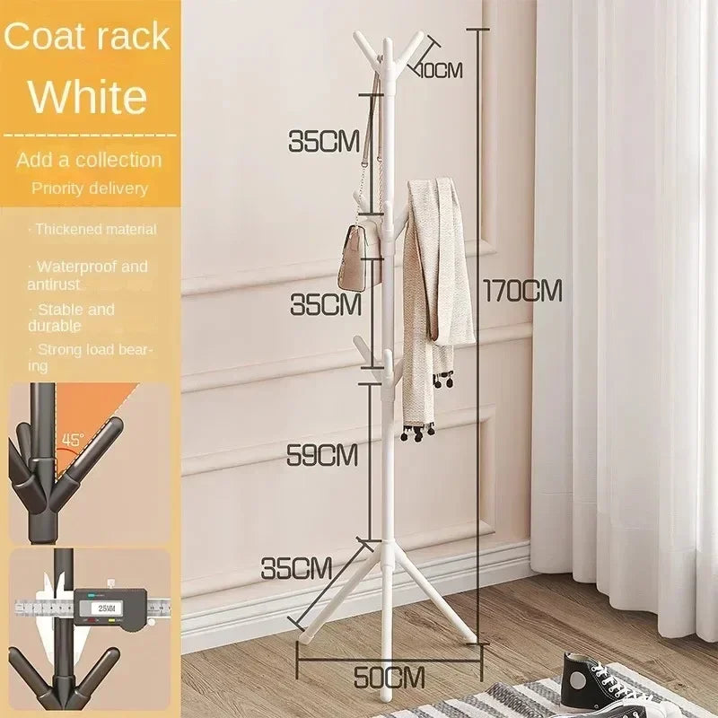 Clothes and Hats Rack Tree Branch Shape Hooks Mobile and Convenient Coat Rack for Home Living Room Hangers Clothes Rack Stand