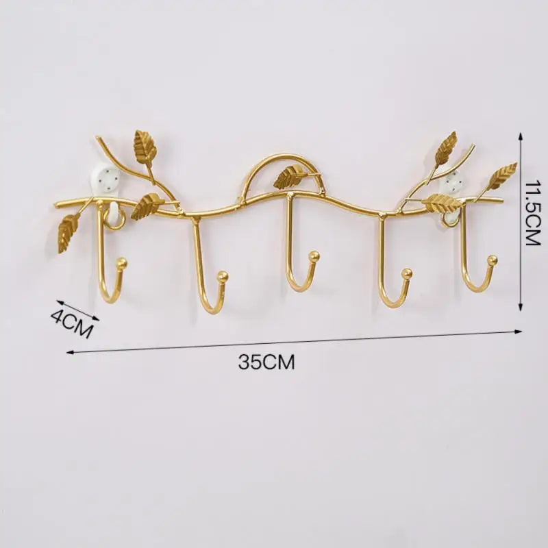 Luxury Fitting Room Coat Hooks Wall Mounted Clothes Rack Coat Rack Key Storage Holder Home Decoration Iron Wall Accessories