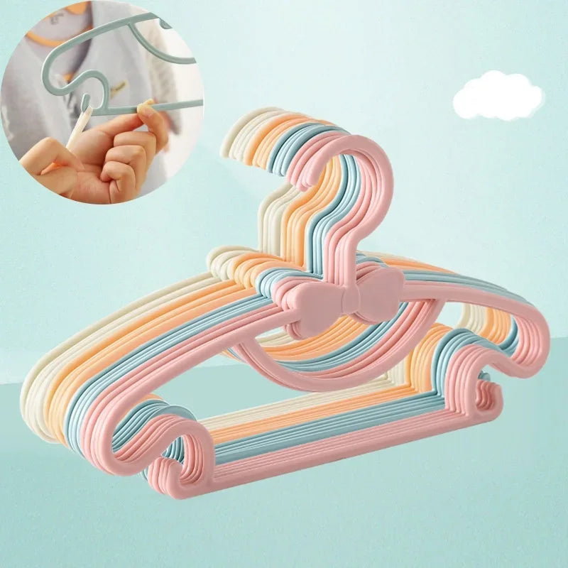 5-50Pcs Baby Hangers Plastic Kids Clothes Storage Hanger for Nursery Children Hangers Toddler Infant Portable Coats Home Rack