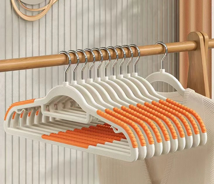 Durable 10PCS Non-Slip Clothes Hangers No Trace Home Organizer Space Saving Creative Dormitory Storage Rack