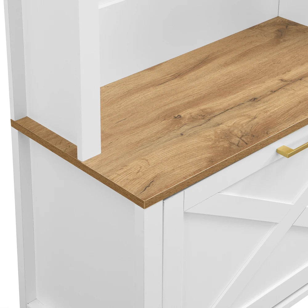 Multifunctional Modern Coat Racks Wardrobe with Shoe Rack Shelf Hooks for Entrance Hall Stable Iron Feet Convenient Storage