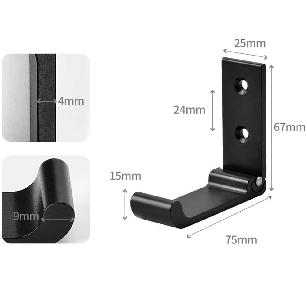 4-20Pcs Folding Coat Hooks Heavy Duty Aluminum Wall Mount Clothes Rack No Rust Invisible Wardrobe Towel Hanger Hook with Screws