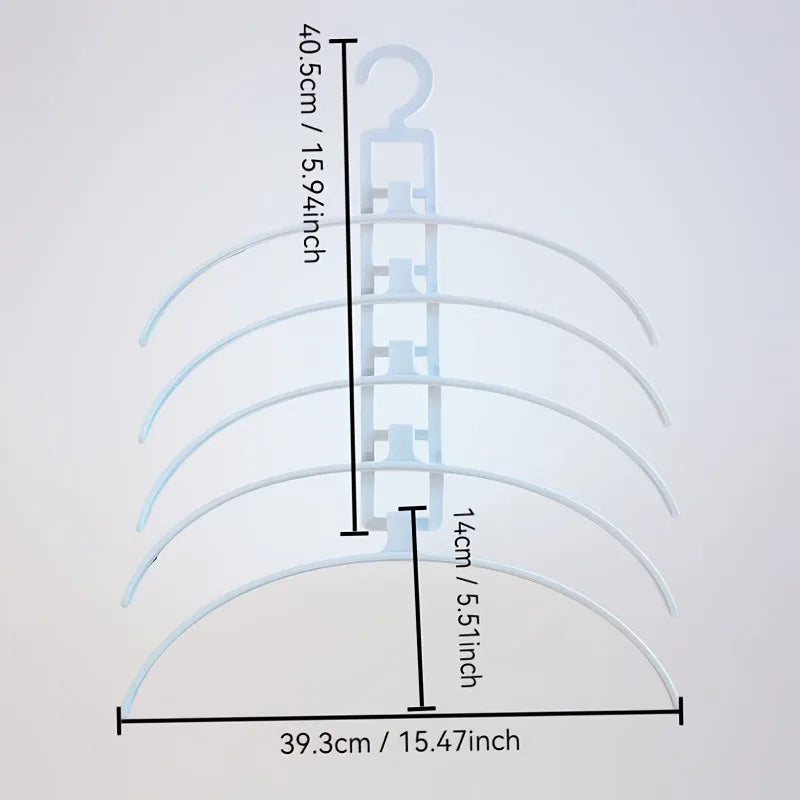 5-layer detachable hanger, multi-layer space-saving folding magic hook, thickened removable drying rack, household dormitory sto
