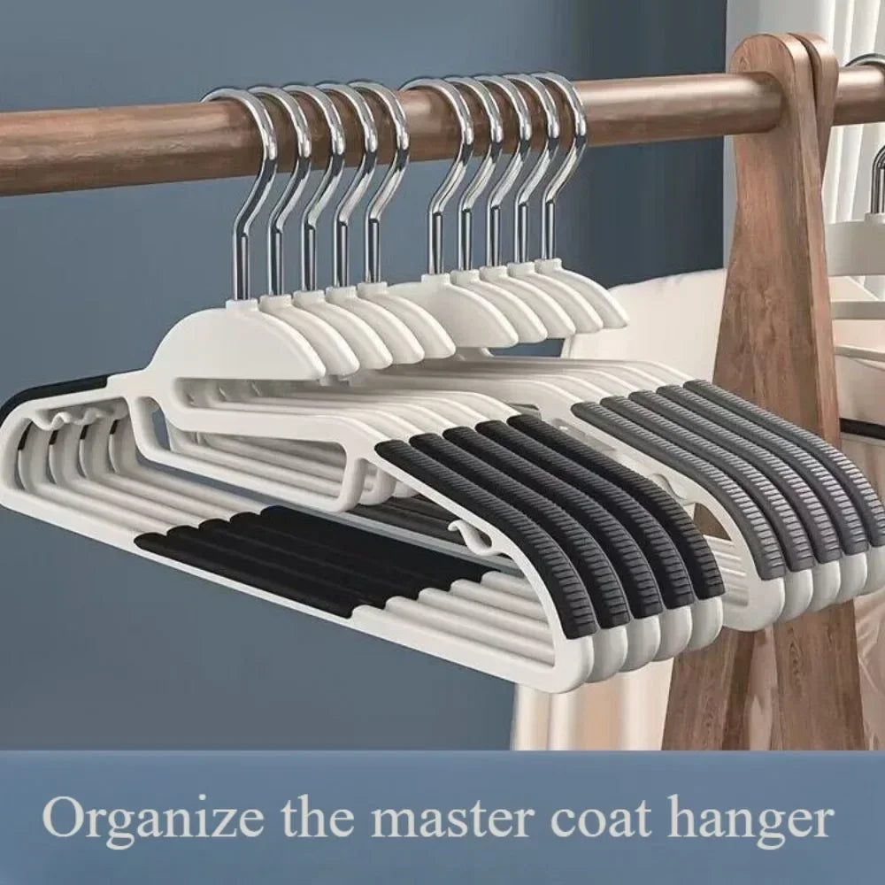 Durable 10PCS Non-Slip Clothes Hangers No Trace Home Organizer Space Saving Creative Dormitory Storage Rack