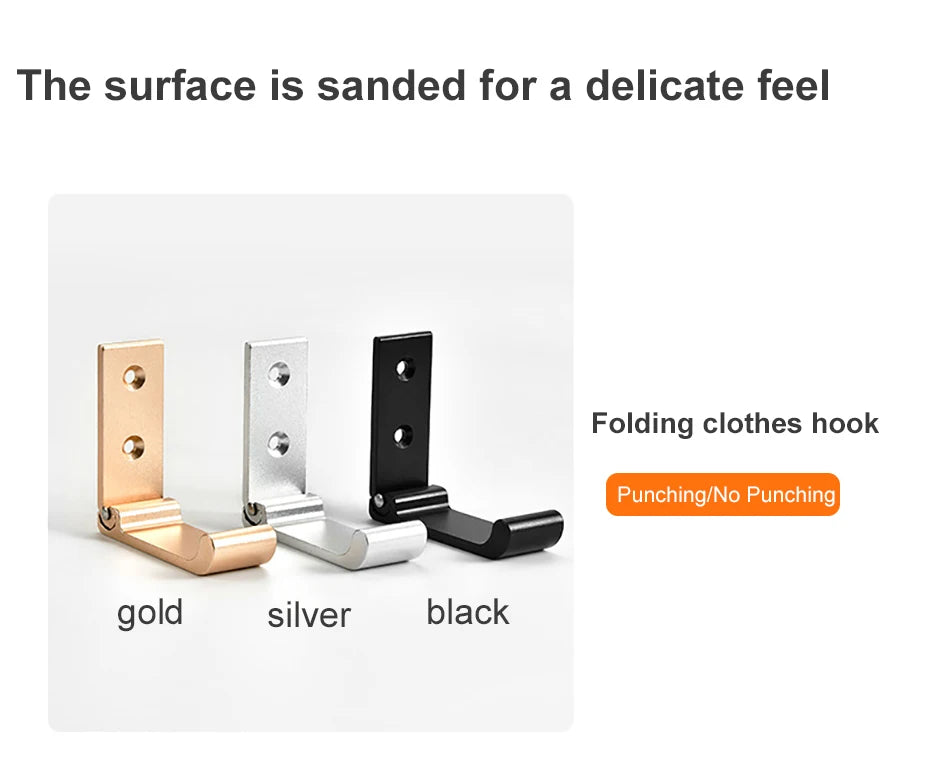 4-20Pcs Folding Coat Hooks Heavy Duty Aluminum Wall Mount Clothes Rack No Rust Invisible Wardrobe Towel Hanger Hook with Screws