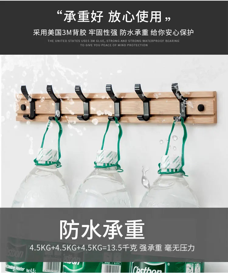 Nordic Fashion Style Bedroom Furniture Coat Rack Clothes Hanger Hooks Living Room Closet Bamboo Hat Racks Coat Hanger Wall Hook