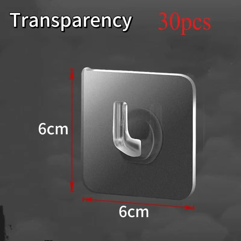 Wall Hooks Plastic Transparent Strong Self Adhesive Cow Horn Design Hanging Christmas Halloween Thanksgiving Accessories Hooks