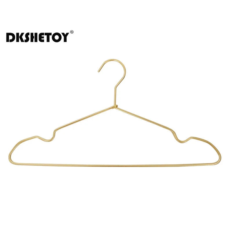 Delicate Metal Clothes Hangers Silver Gold Lightweight Sturdy Clothing Coat Hanger for Hanging Shirts T-Shirts Blouses