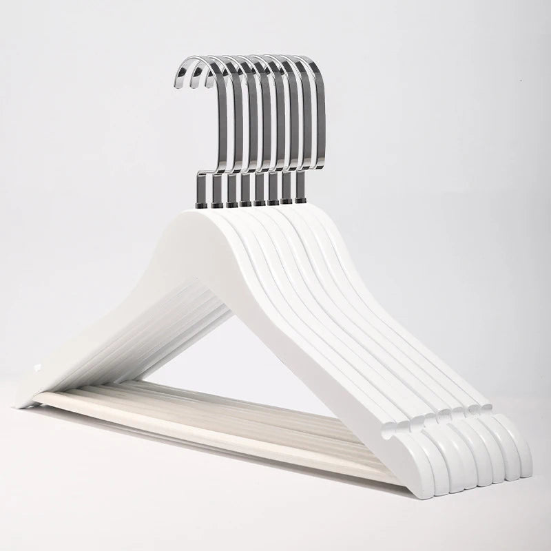 40/44CM Anti-slip Wooden Coat Hanger Suit Clothes Organizer,10PC Adult Clothes Hanger Wardrobe space-saving ﻿