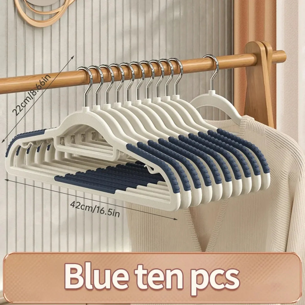 No trace dry and wet dual-use coat rack, 10 pieces, family dual card anti-slip hangers, beautiful and stylish.