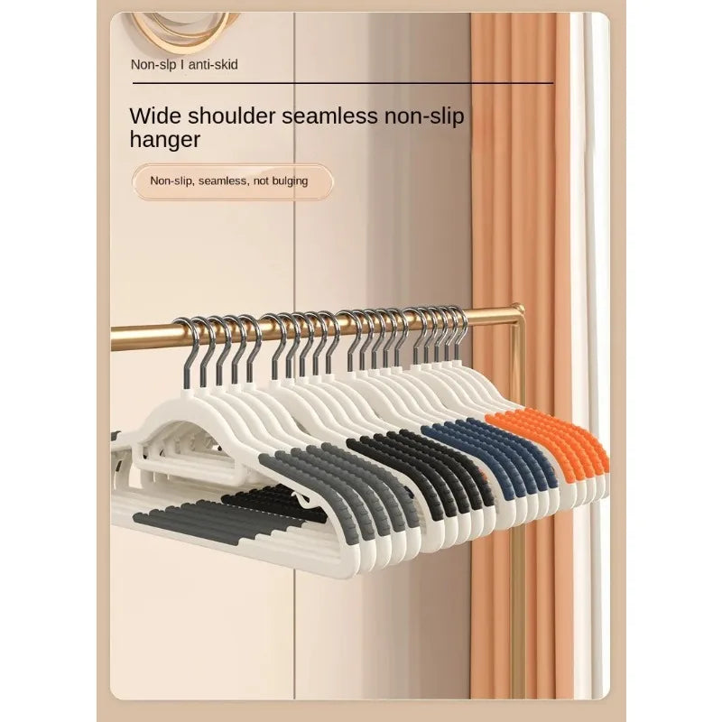 Durable 10PCS Non-Slip Clothes Hangers No Trace Home Organizer Space Saving Creative Dormitory Storage Rack