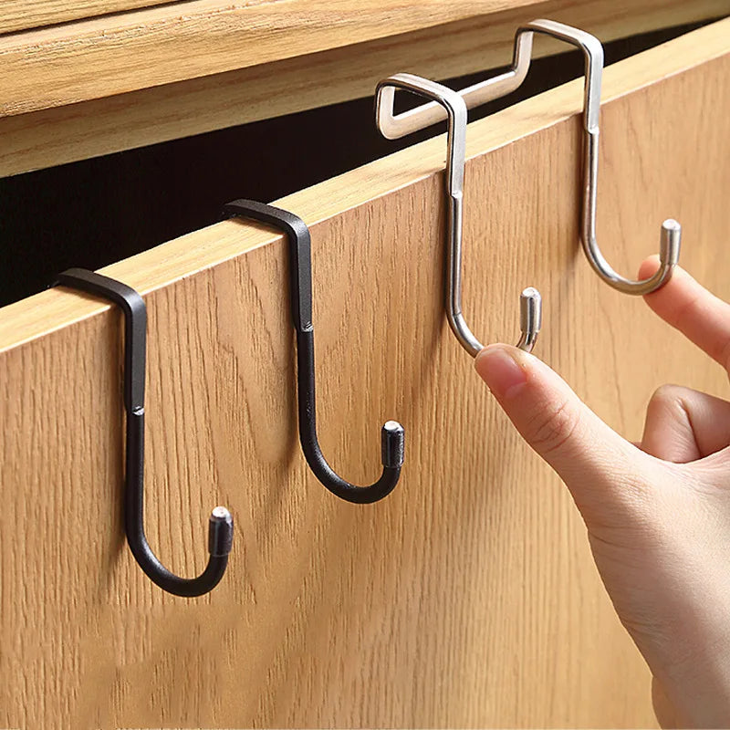 Self-adhesive Bathroom Hook Towels Rack Wall Stickers Steel Hooks For Wall Glue Adhesive Hanger Robe Shower Accessories