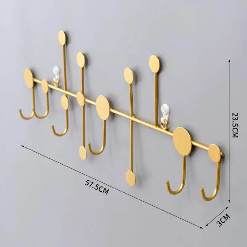Luxury Fitting Room Coat Hooks Wall Mounted Clothes Rack Coat Rack Key Storage Holder Home Decoration Iron Wall Accessories