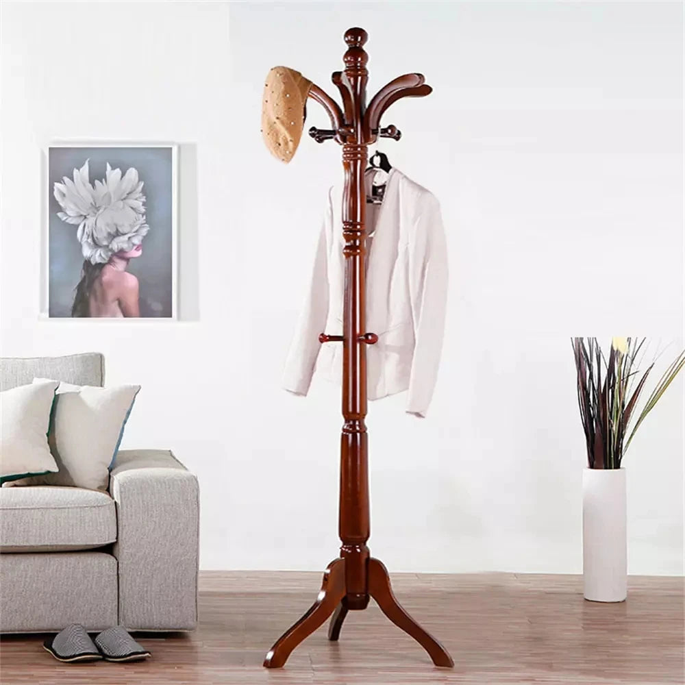 Wooden Vintage Coat Rack Freestanding Coat Rack Tree Coat Racks for Bedroom, Hallway, Entrance, Office