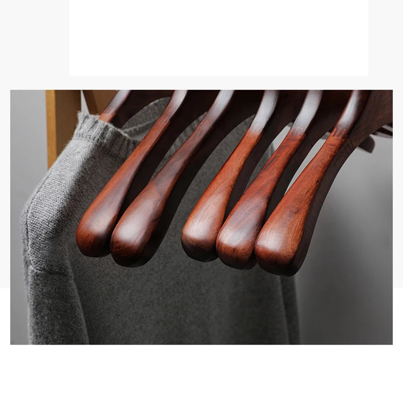 10pcs,Vintage Wooden Clothes Hanger Closet Organizer Suit Hanger,Solid Wood Widen,Luxury Coat Rack,