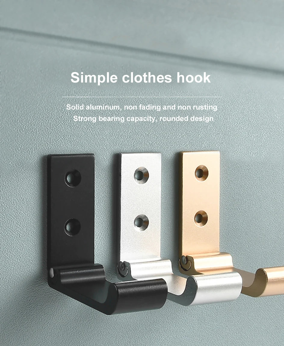 4-20Pcs Folding Coat Hooks Heavy Duty Aluminum Wall Mount Clothes Rack No Rust Invisible Wardrobe Towel Hanger Hook with Screws