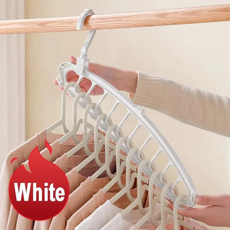 9 Hole Foldable Hanger Wardrobe Space Saving Storage Hanger For Clothes Drying Hangers Storage Organizers Rack Coat Pants Hanger