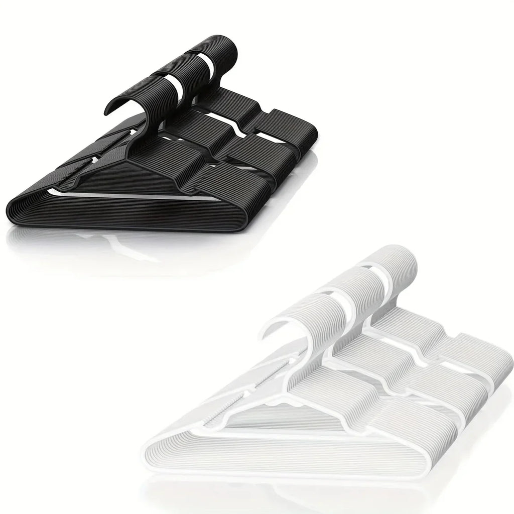 Clothes Hangers, Non Slip Plastic Coat Hangers, Space Saving Hangers, Heavy Duty, Hanging Dry Wet Clothes