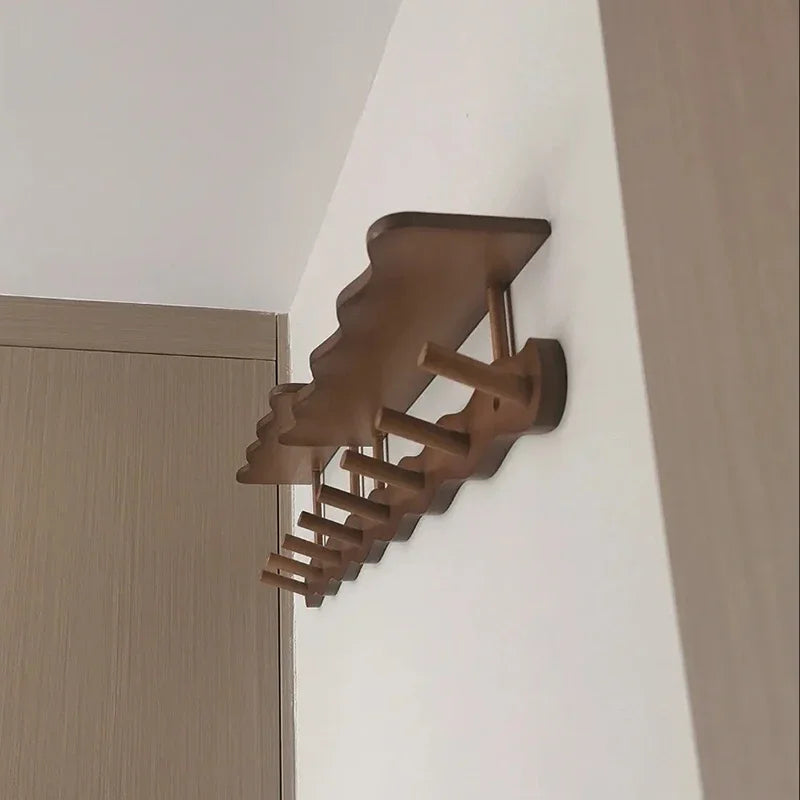 Entrance Hall Coat Rack Wall Mounted Clothes Scarf Storage Hooks Interior Clothing Bag Keys Organizer Hangers with Storage Rack