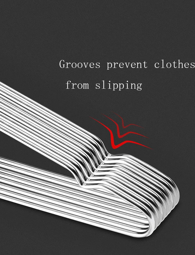 10/20pcs Stainless Steel Clothes Hanger Closet Organizer Non-slip Coat Rack Pants Drying Rack Storage Wardrobe Save Space