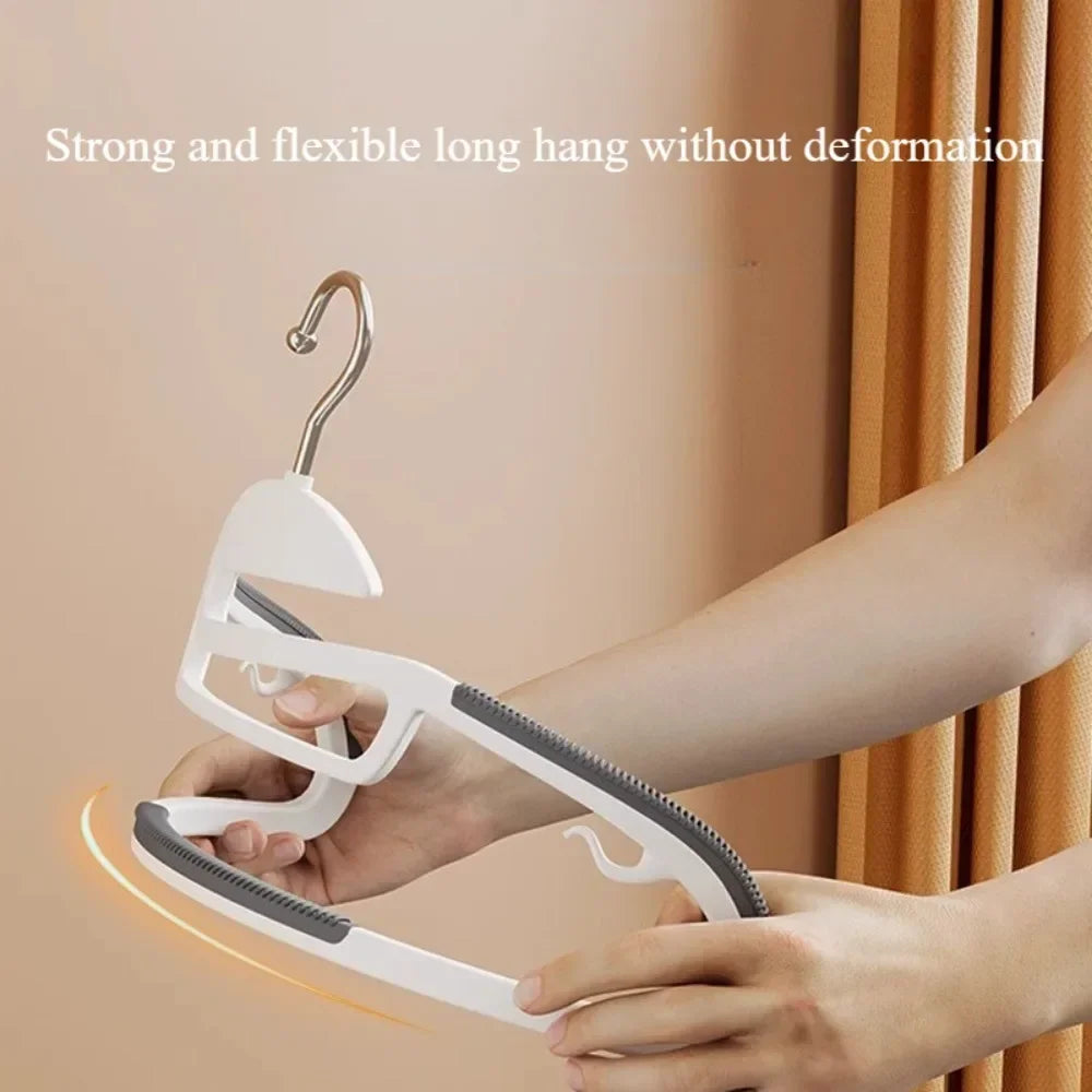 Durable 10PCS Non-Slip Clothes Hangers No Trace Home Organizer Space Saving Creative Dormitory Storage Rack