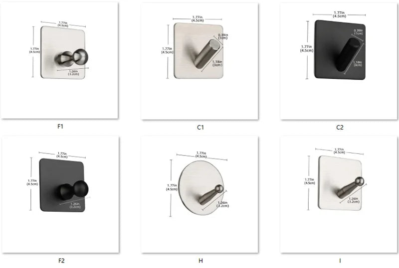 Self Adhesive Wall Hook Stainless Steel Towel Rack Bathroom Hardware Shelf Robe Hooks Hanger Shower Shelf Hanging Accessories