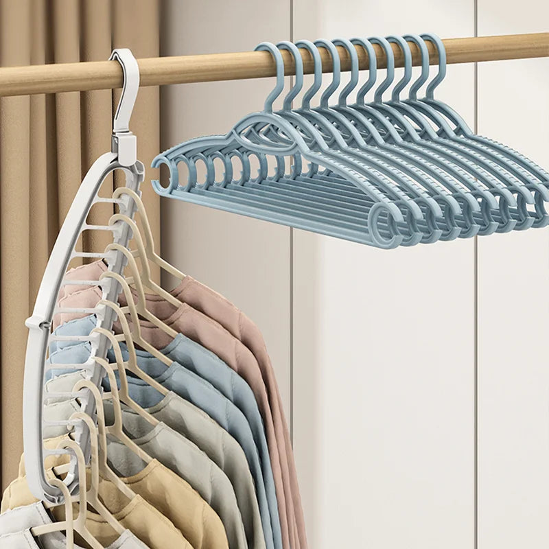 9 Hole Foldable Hanger Wardrobe Space Saving Storage Hanger For Clothes Drying Hangers Storage Organizers Rack Coat Pants Hanger