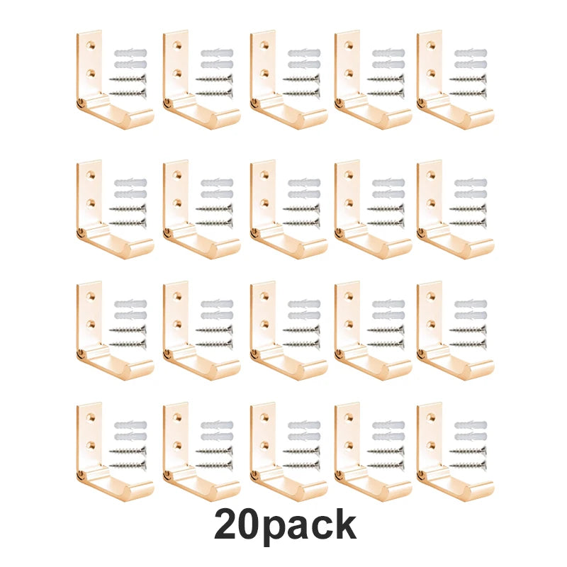 4-20Pcs Folding Coat Hooks Heavy Duty Aluminum Wall Mount Clothes Rack No Rust Invisible Wardrobe Towel Hanger Hook with Screws