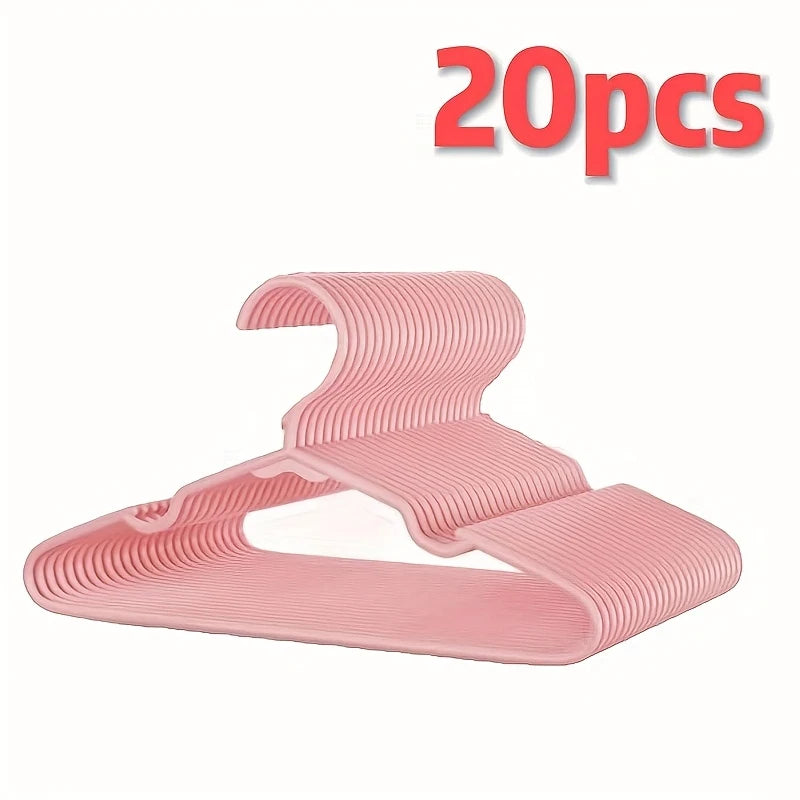 Clothes Hangers, Non Slip Plastic Coat Hangers, Space Saving Hangers, Heavy Duty, Hanging Dry Wet Clothes
